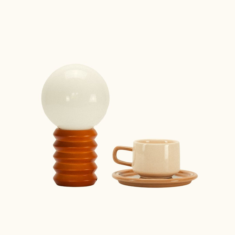 ceramic ribbon lamp and cup and saucer gift bundle - Dennis Did It