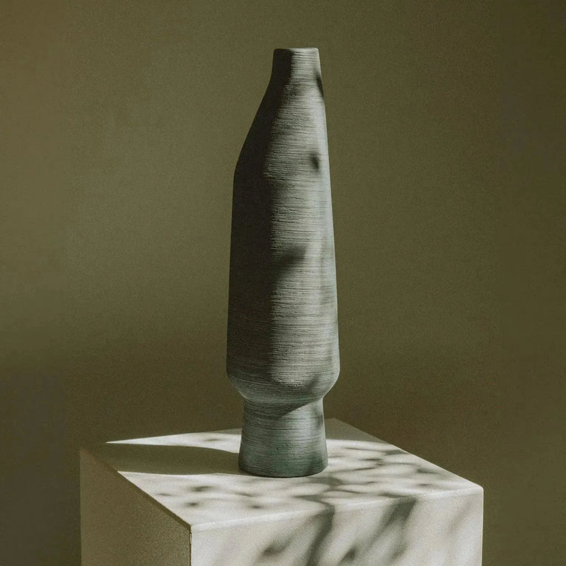 ceramic vase - greener colourway glaze - Dennis Did It