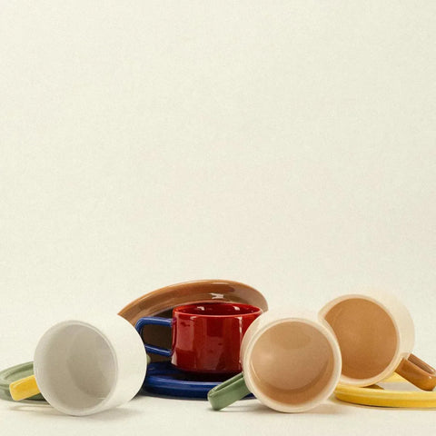 Spill the Tea Cup and Saucer Bundle (Set of 4)-Dennis Did It