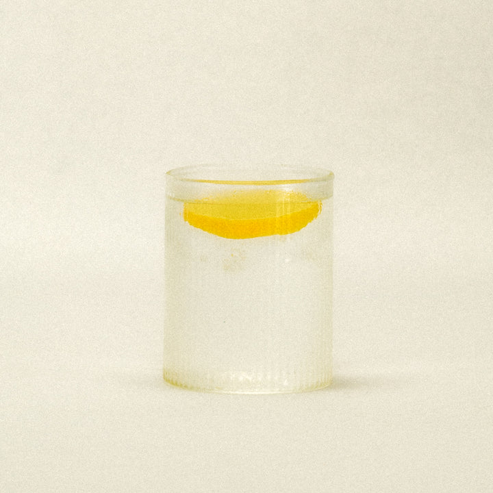 ribbed drinking glass set of 4 - textured glassware - Dennis Did It