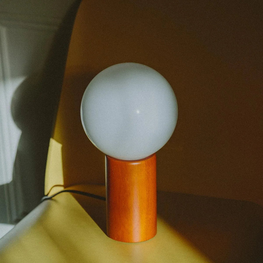 mid century timber table lamp - Dennis Did It