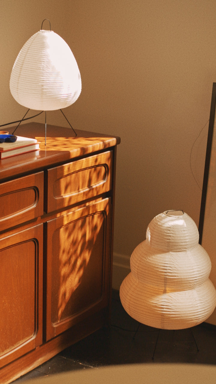 rice paper floor lamp trio bundle - three lamp set - Dennis Did It