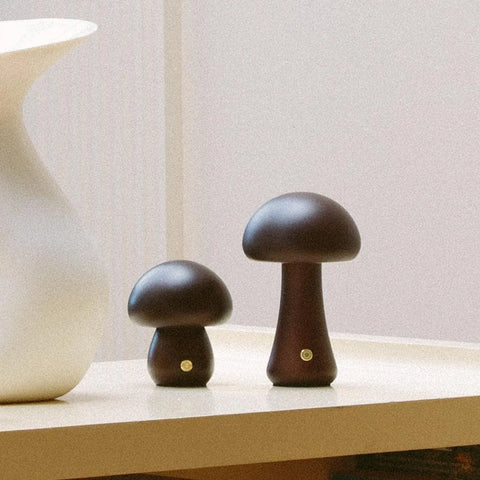 Timber Mushie Lamp | Walnut | Regular-Dennis Did It