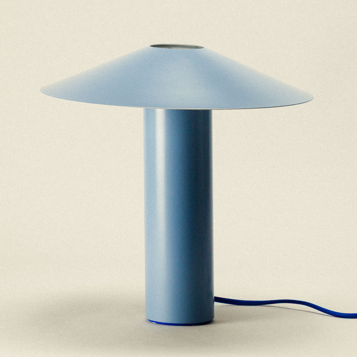 minimalist metal table lamp - denim blue - Dennis Did It