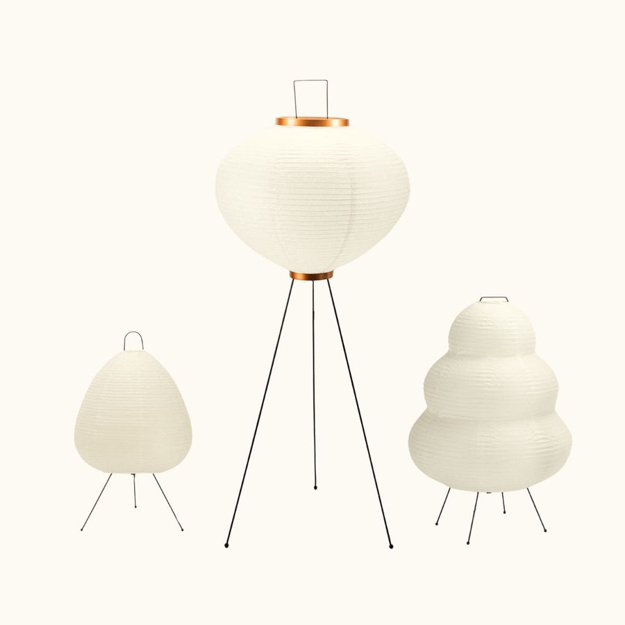 rice paper floor lamp trio bundle - three lamp set - Dennis Did It