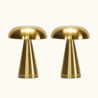 Brassy Gold Lamp Duo