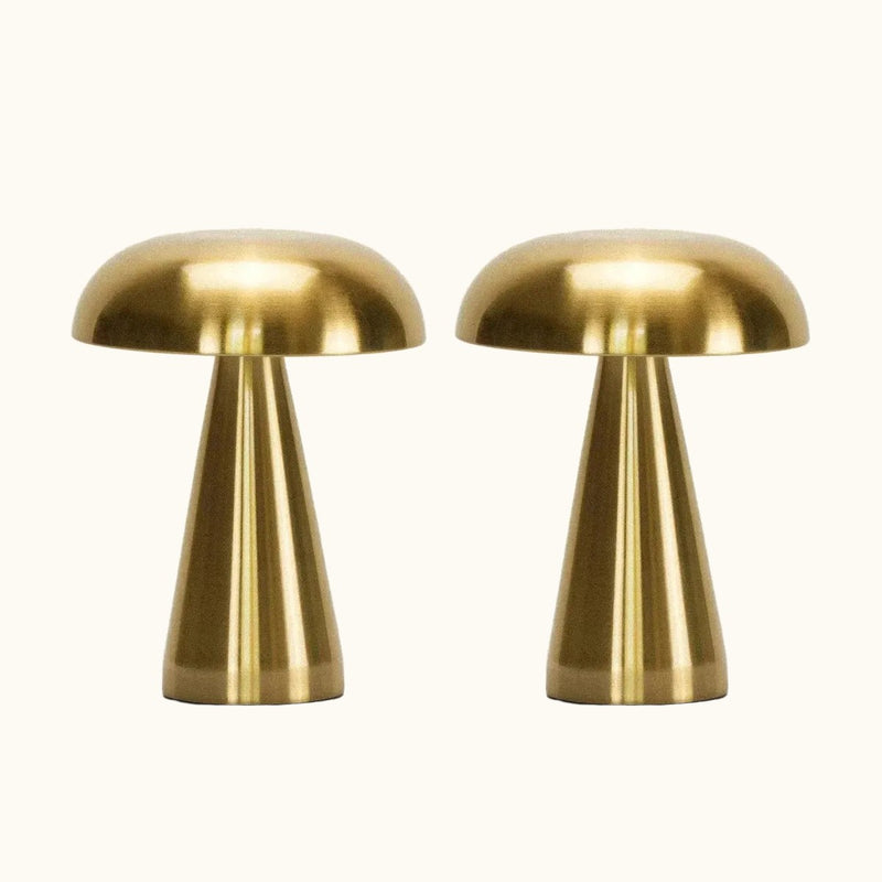 Brassy Gold Lamp Duo