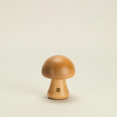 Timber Mushie Lamp - Beech / Small / Mushroomish - Dennis Did It