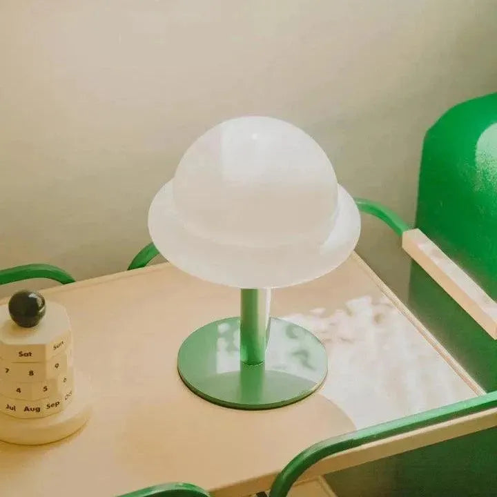 ceramic mushroom table lamp - mint green - Dennis Did It