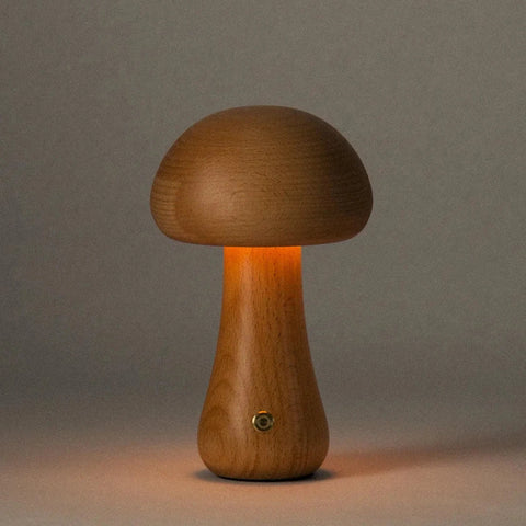 Timber Mushie Lamp - Beech / Regular / Mushroomish - Dennis Did It