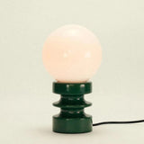 painted timber table lamp - forest green - Dennis Did It