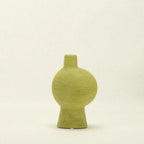 ceramic vase - lime green glaze - Dennis Did It
