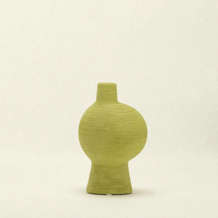 ceramic vase - lime green glaze - Dennis Did It