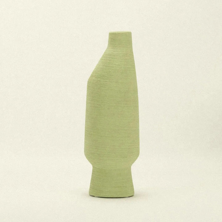ceramic vase - matcha green glaze - Dennis Did It