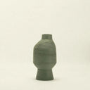 ceramic vase - earthy olive green glaze - Dennis Did It