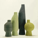 ceramic vase - earthy olive green glaze - Dennis Did It