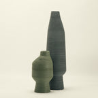 ceramic vase duo - olive and greener colourways - Dennis Did It