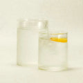 ribbed drinking glass - textured glassware - Dennis Did It