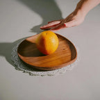 round decorative tray - minimalist home object - Dennis Did It
