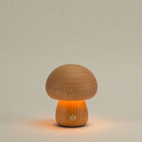Timber Mushie Lamp - Beech / Small / Eggish - Dennis Did It