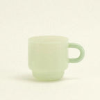 ceramic cup soft green colourway - minimalist mug - Dennis Did It