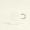 ceramic cup white - minimalist handmade stoneware - Dennis Did It