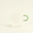 ceramic cup white - minimalist handmade stoneware - Dennis Did It