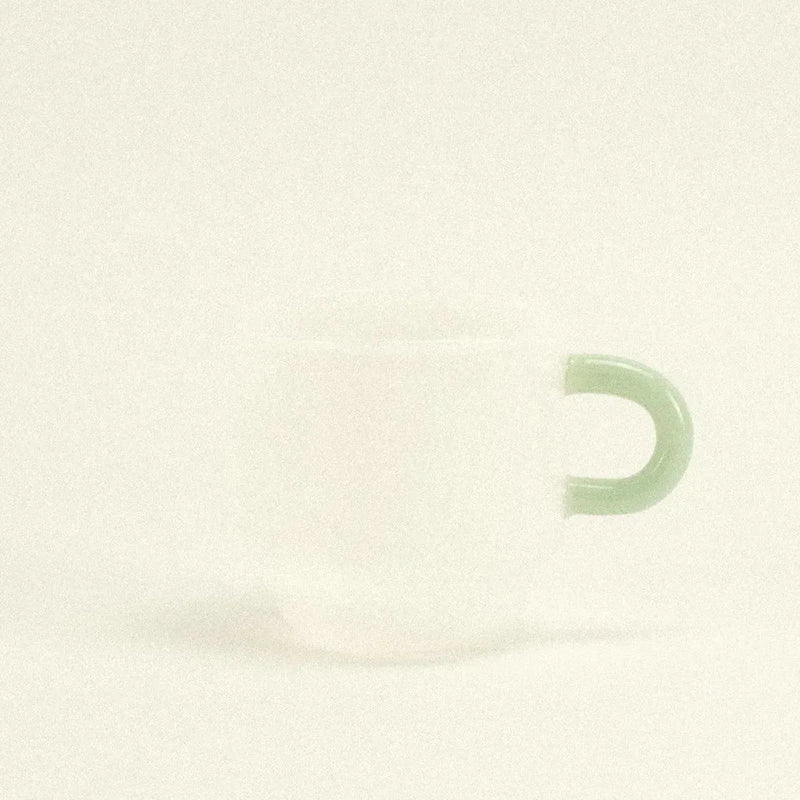 ceramic cup white - minimalist handmade stoneware - Dennis Did It