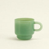ceramic cup green colourway - handmade stoneware mug - Dennis Did It