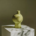 ceramic vase - lime green glaze - Dennis Did It