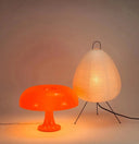 blood orange ceramic lamp and rice paper floor lamp bundle - Dennis Did It