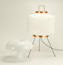square floor lamp and snow white ceramic lamp bundle - Dennis Did It