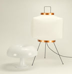 square floor lamp and snow white ceramic lamp bundle - Dennis Did It