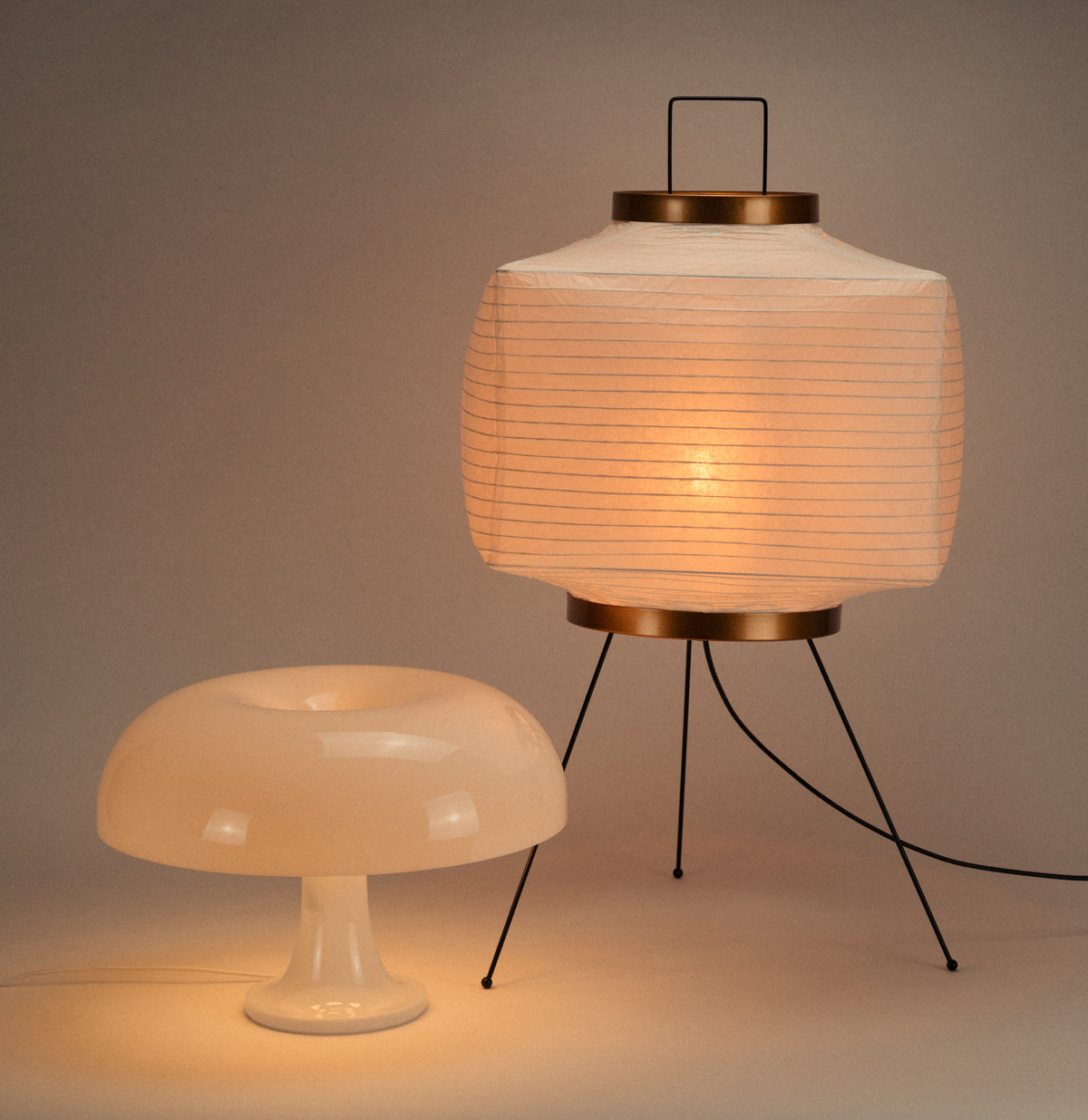 Boxy + Puffball Snow White Lamp Bundle - styled room
