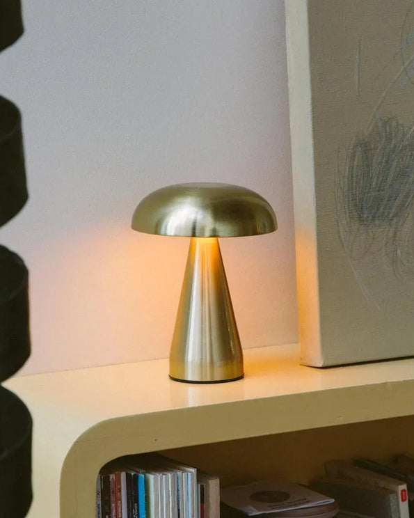 Portable Metal Touch Lamp | Brassy Gold-Dennis Did It