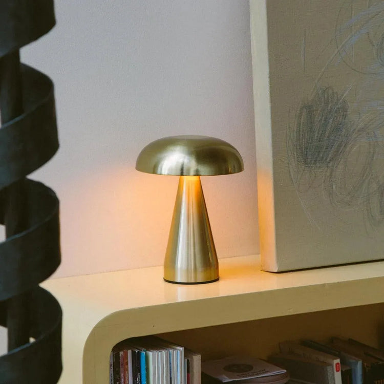 cordless rechargeable lamp - brass touch lamp - Dennis Did It