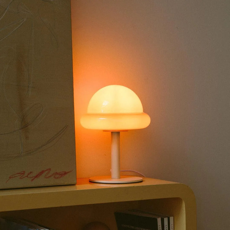 ceramic mushroom table lamp - citrus yellow - Dennis Did It
