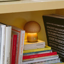 wooden mushroom lamp - beech timber base small - Dennis Did It