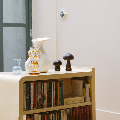 Mushie Lamp Duo | Small & Regular | Walnut