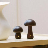 wooden mushroom lamp - walnut timber base regular - Dennis Did It