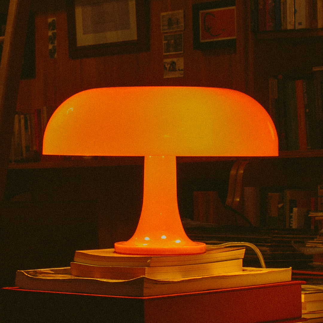 Boxy + Puffball Blood Orange Lamp Bundle - styled room