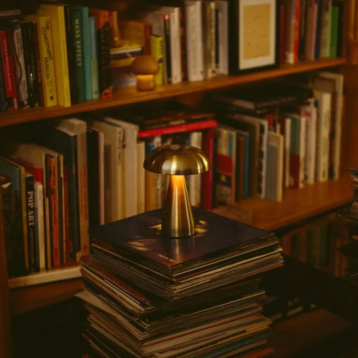 Portable Metal Touch Lamp | Brassy Gold-Dennis Did It