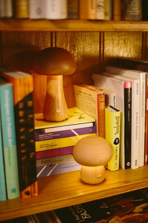 Mushie Lamp Duo | Small & Regular | Beech