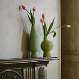 ceramic vase - matcha green glaze - Dennis Did It