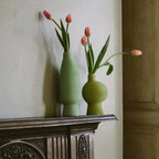 ceramic vase - matcha green glaze - Dennis Did It
