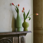 ceramic vase duo - lime and matcha green colourways - Dennis Did It
