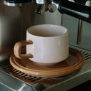 Spill the Tea Cup and Saucer | Coffee and Cream-Dennis Did It