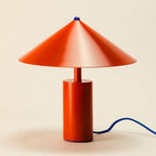metal shade table lamp - burnt earthy tones - Dennis Did It