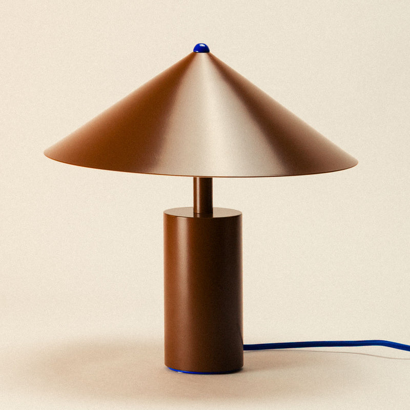 metal shade table lamp - earthy brown finish - Dennis Did It