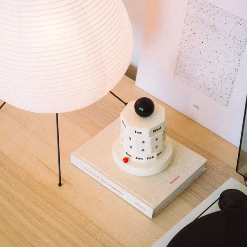 tactile interactive desktop calendar - considered home object - Dennis Did It
